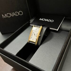 MOVADO Uni-Sex Elegant Tank Watch w/